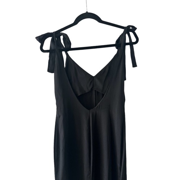 NWOT Reformation Tanya Silk Slip Maxi Dress Black Size XS - Picture 8 of 10